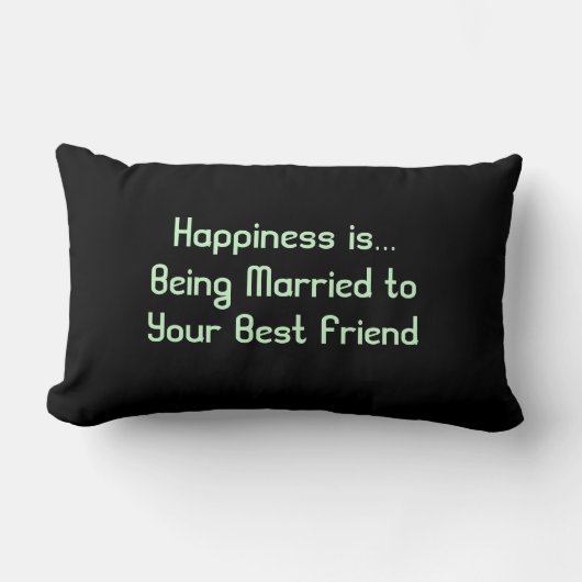 結婚引用文枕 ランバークッション (正面)