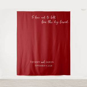 結婚引用文赤と白 タペストリー