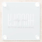 結婚後ずっと楽しく過ごす記念日カスタム ガラスコースター (裏面)