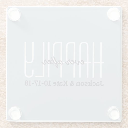 結婚後ずっと楽しく過ごす記念日カスタム ガラスコースター (裏面)