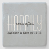 結婚後ずっと楽しく過ごす記念日カスタム ストーンコースター (正面)