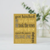 結婚後のパーティーの婉曲表現 インビテーションポストカード (スタンド正面)