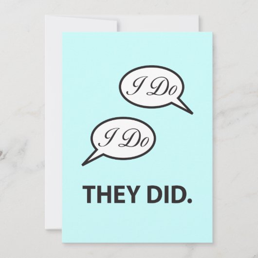 結婚後のパーティー・招待状 I Do I Do They Did 招待状 (正面)