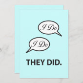 結婚後のパーティー・招待状 I Do I Do They Did 招待状 (正面/裏面)