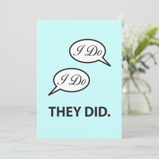 結婚後のパーティー 私も 私も 彼らはした 結婚招待状 招待状 (スタンド正面)