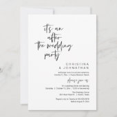 結婚後のパーティー、駆け落ちディナー 招待状 (正面)