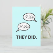 結婚後のパーティー I Do I Do They Did ご招待状 招待状 (スタンド正面)