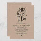 結婚後のブランチ, ブラウンクラフト, ブラックスクリプト 招待状 (正面/裏面)