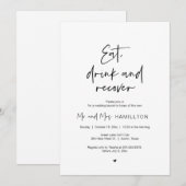 結婚後のブランチ、食べて、飲んで、回復しよう 招待状 (正面/裏面)