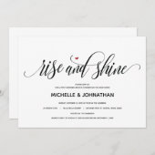 結婚後のモダンな朝の目覚め招待状カード 招待状 (正面/裏面)