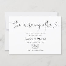 結婚後の朝のブランチ招待状
