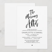 結婚後の朝のブランチ ウェディング後 招待状 (正面/裏面)