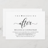 結婚後の朝の祝賀会 招待状 (正面/裏面)