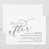 結婚後の朝の祝賀会 招待状 (正面/裏面)