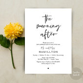 結婚後の朝食パーティーのお知らせ - ウェディング後のブランチ 招待状