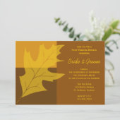 結婚後の紅葉の色ブロック ブランシュ 招待状 (スタンド正面)