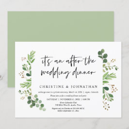 結婚後の食事会, 結婚式後のディナー 招待状