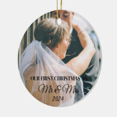 結婚後初のクリスマスフォト セラミックオーナメント (左)