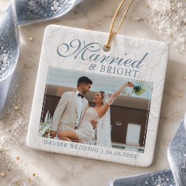 結婚後初のクリスマス ウェディング セラミックオーナメント
