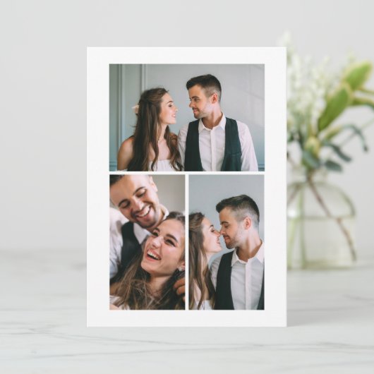 結婚後3枚の写真のお知らせ 招待状 (スタンド正面)