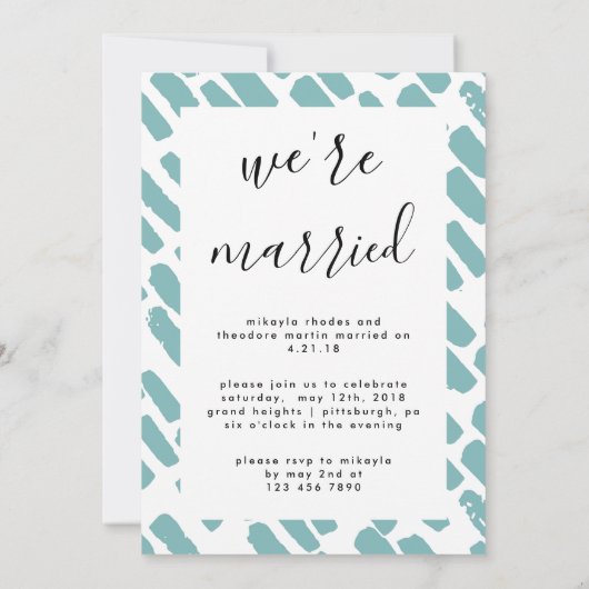 結婚後3枚の写真のお知らせ 招待状 (裏面)