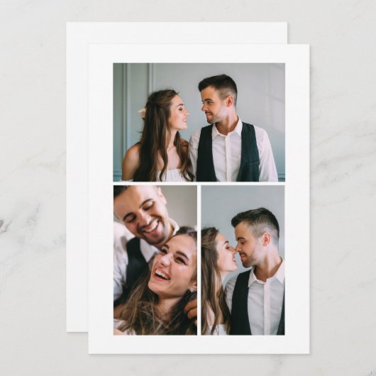 結婚後3枚の写真発表 招待状 (正面/裏面)