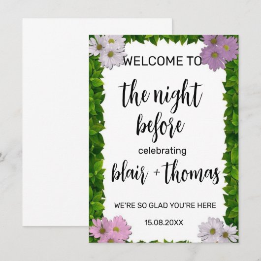 結婚徴候 招待状 (正面/裏面)