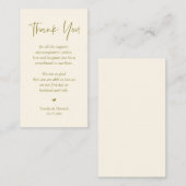 結婚心から感謝レトロ金ゴールド エンクロージャーカード (正面/裏面)