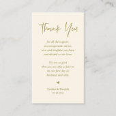 結婚心から感謝レトロ金ゴールド エンクロージャーカード (正面)