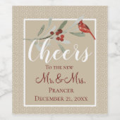 結婚応援 |ミスター&ミセス |クリスマス ワインラベル (シングルラベル)