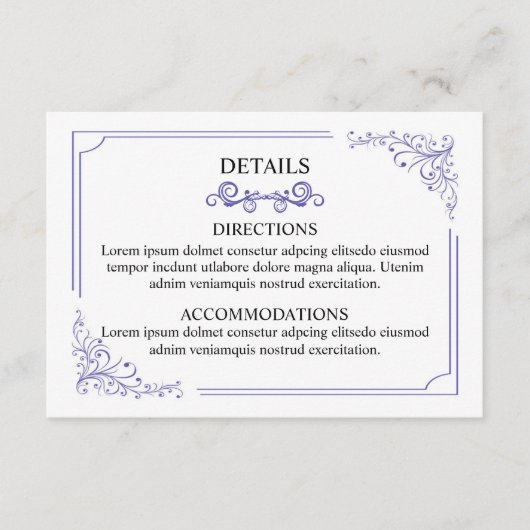 結婚情報カード エンクロージャーカード (正面)