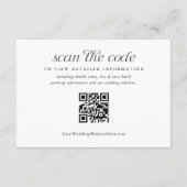 結婚情報カード シンプル ミニマル 詳細 エンクロージャーカード (裏面)