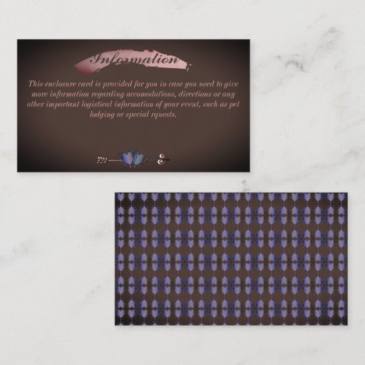 結婚情報チョコレートサングリア エンクロージャーカード (正面/裏面)