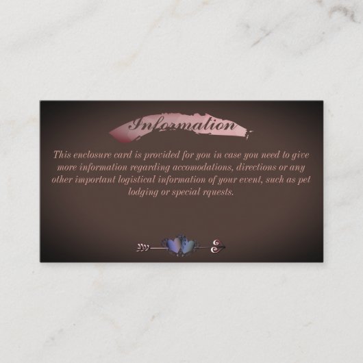 結婚情報チョコレートサングリア エンクロージャーカード (正面)