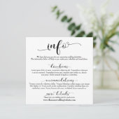 結婚情報　エレガントなスクリプト　封入カード 招待状 (スタンド正面)