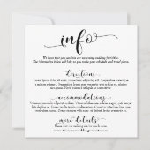 結婚情報　エレガントなスクリプト　封入カード 招待状 (正面)