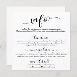 結婚情報　エレガントなスクリプト　封入カード 招待状