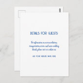 結婚情報 ゲスト 青 白 2024 ポストカード (正面/裏面)