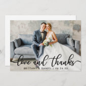 結婚愛の書感謝していモダン道 サンキューカード (正面/裏面)