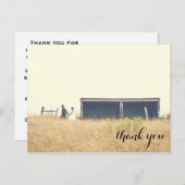 結婚感謝してい君のハガキシンプルー文字 ポストカード (正面/裏面)