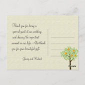 結婚感謝してい葉書。春と夏 ポストカード (裏面)