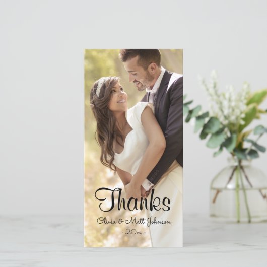 結婚感謝してい – フルフォト サンキューカード (スタンド正面)