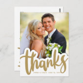 結婚感謝してい | 写真の上に手書きデザイン ポストカード (正面/裏面)