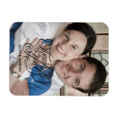 結婚感謝の写真お気に入りの マグネット (横)