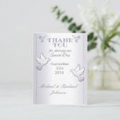 結婚感謝はがきヴィンテージラブバード ポストカード (スタンド正面)