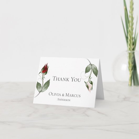結婚感謝 | ウォーターカラーダスティバラブド サンキューカード (正面)