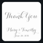 結婚感謝 スクエアシール<br><div class="desc">感謝していスタイリッシュステッカー！FOMAデザイン</div>
