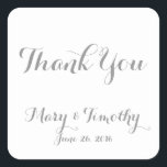 結婚感謝 スクエアシール<br><div class="desc">感謝していスタイリッシュステッカー！FOMAデザイン</div>