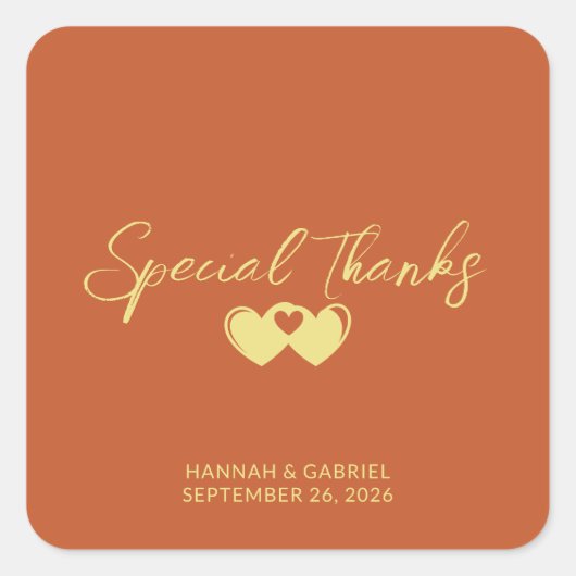 結婚感謝 スクエアシール (正面)