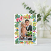 結婚感謝 |トロピカルフォト縁ど ポストカード (スタンド正面)